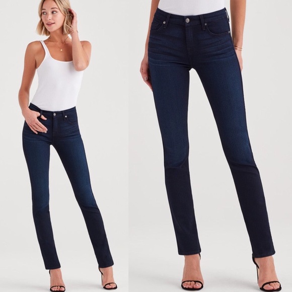 7 FOR ALL MANKIND Blue Straight leg Jeans - Picture 7 of 8